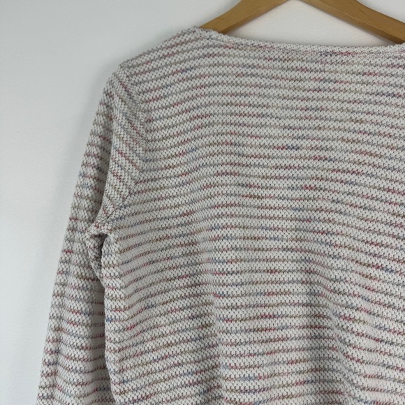 Madewell Womens Space-Dye Stripe Scoop Neck Pullover Sweater Knit Top XL AF983 - Picture 13 of 15